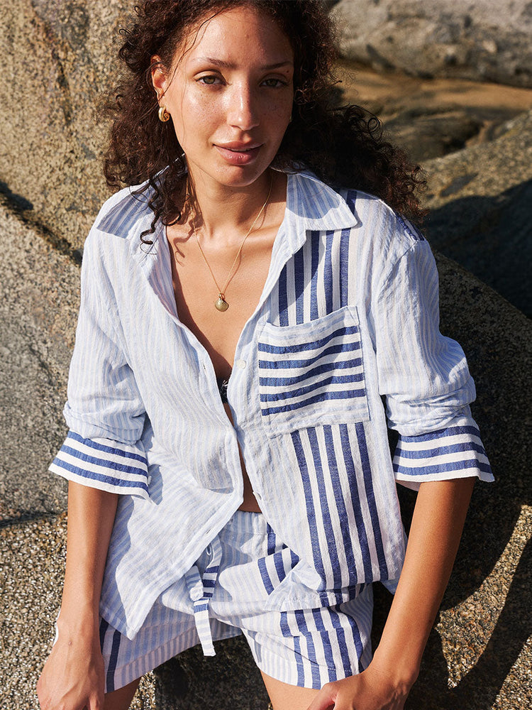 Aisha Shirt in Shemizi Blue