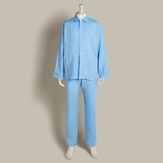 Linen Pyjama In Lagoon