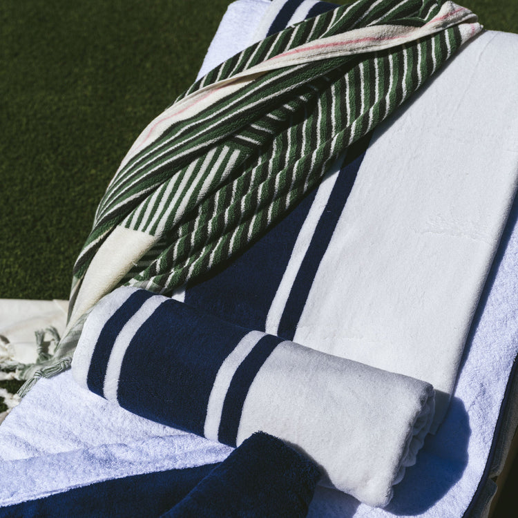 Mari Stripe Reversible Beach Towels
