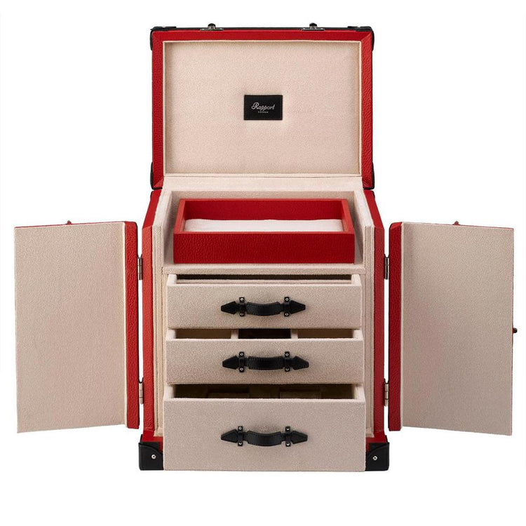 Deluxe Jewelry Trunk in Red