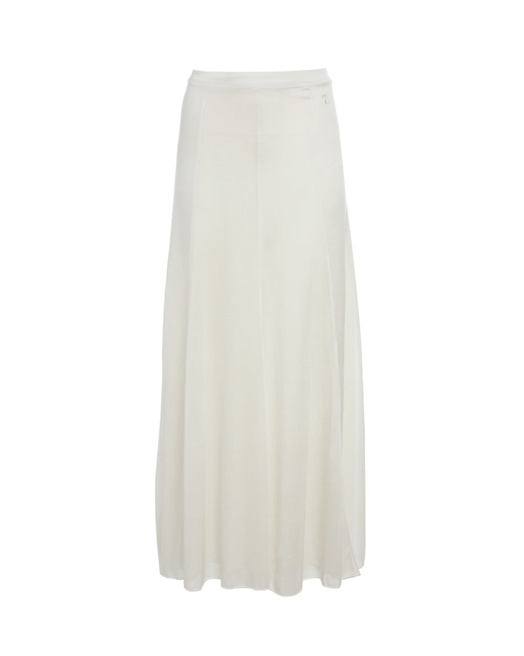 Semi-Sheer Olivia Skirt in Blanc