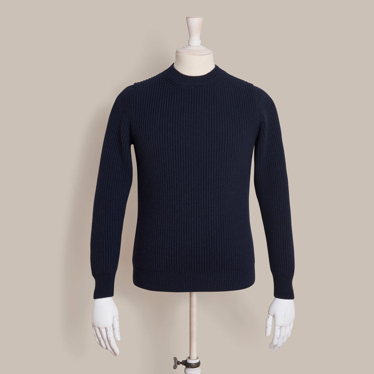 Ribbed Crew Neck Sweater
