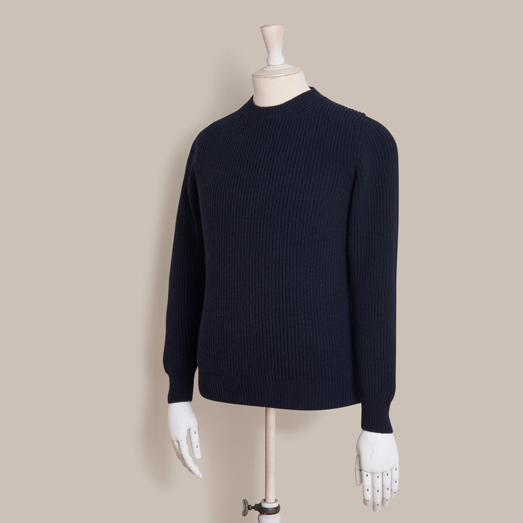 Ribbed Crew Neck Sweater