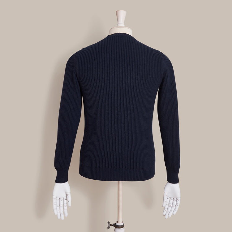 Ribbed Crew Neck Sweater
