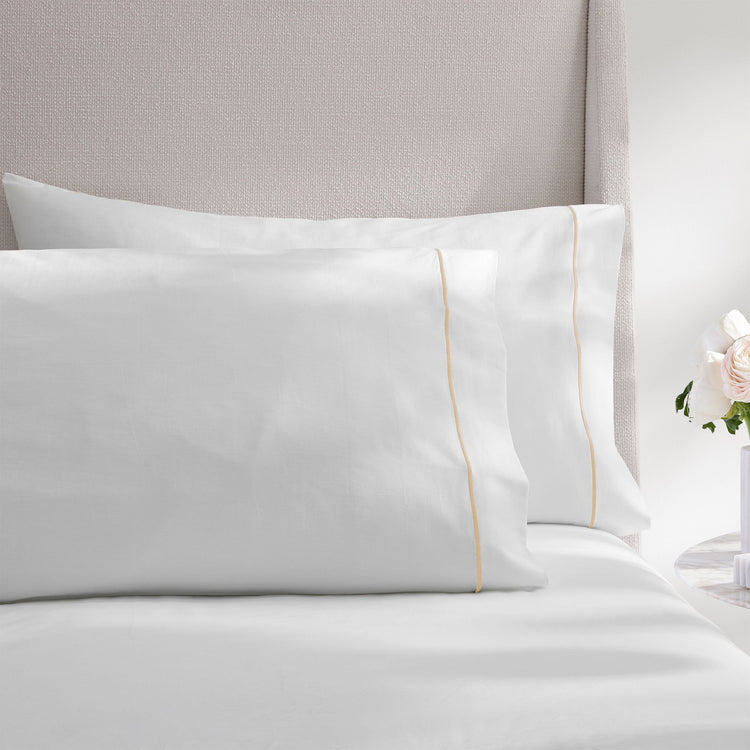 Ricamo Embroidered Sateen Pillowcase, Set of Two