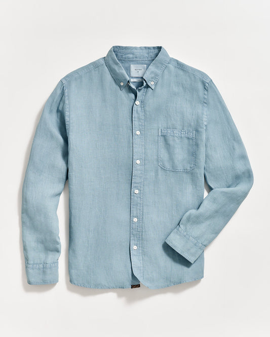 Men’s Tuscumbia Linen Shirt in Denim Blue