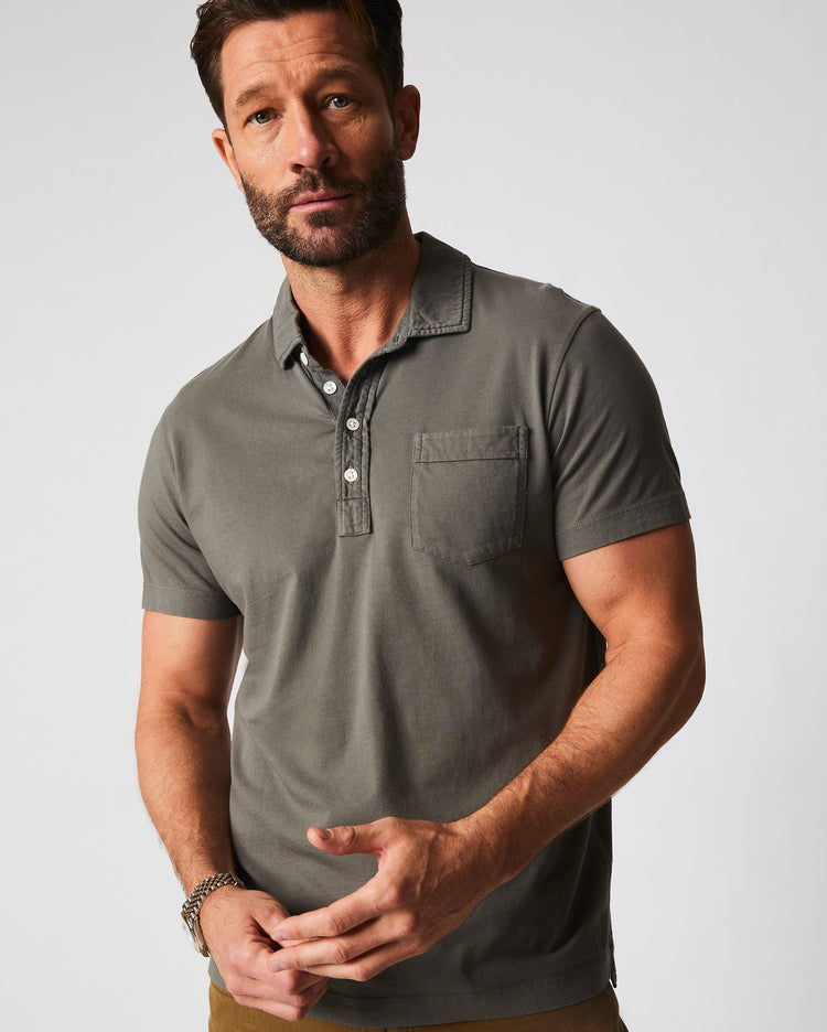 Men’s Pensacola Polo Shirt in Washed Grey