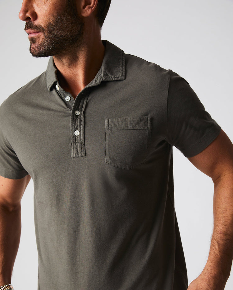 Men’s Pensacola Polo Shirt in Washed Grey