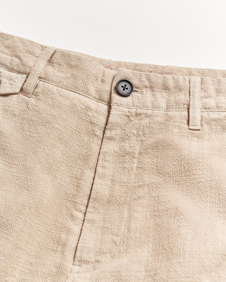 Men’s Slub Cotton Short in Khaki