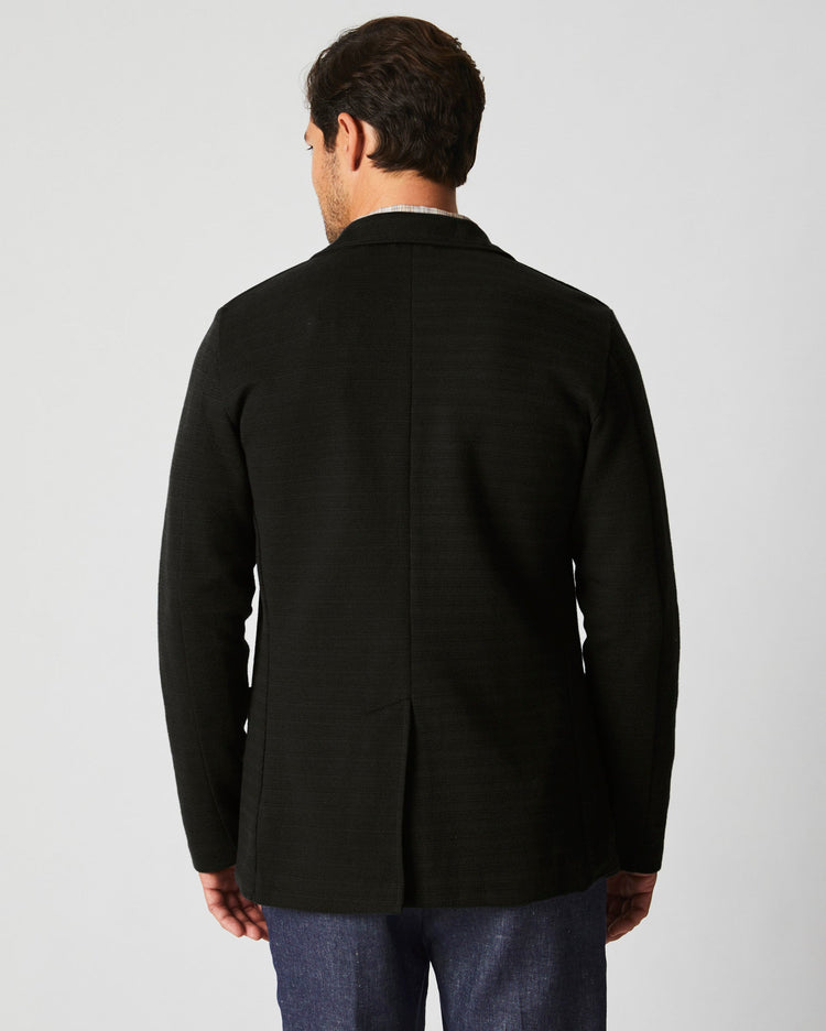 Ottoman Knit Sport Coat in Dark Asphalt