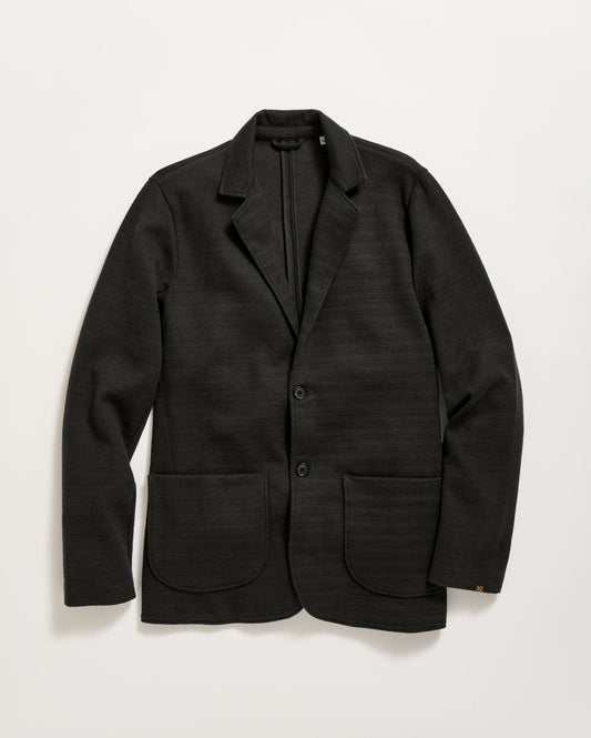 Ottoman Knit Sport Coat in Dark Asphalt