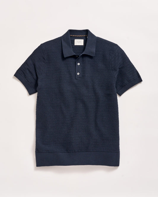 Lachlan Links Polo in Carbon Blue
