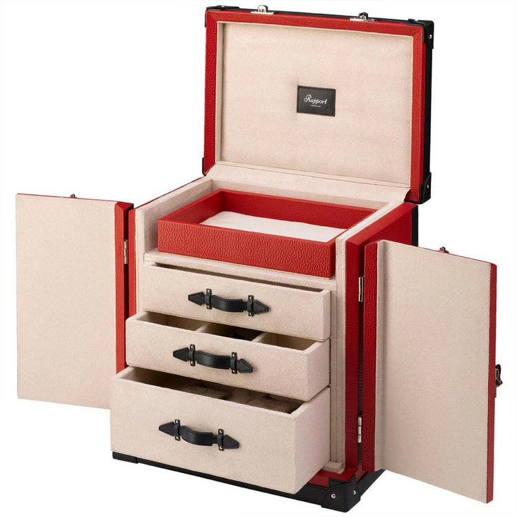 Deluxe Jewelry Trunk in Red