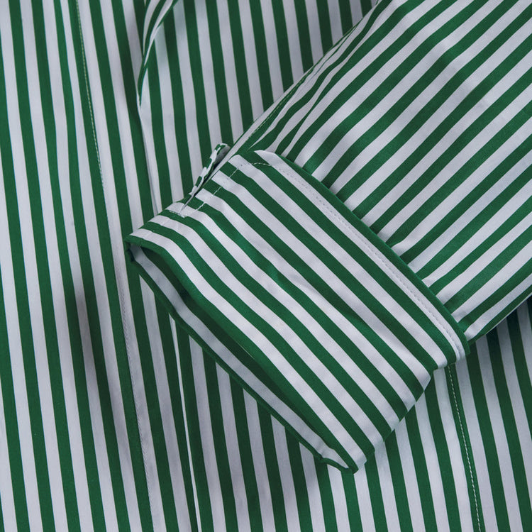 George Cortina Striped Robe in Green