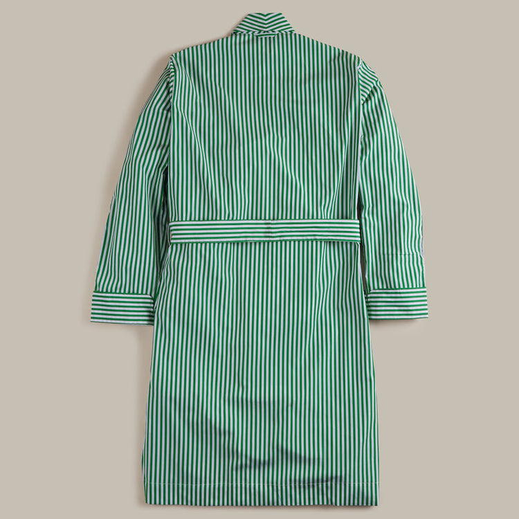 George Cortina Striped Robe in Green
