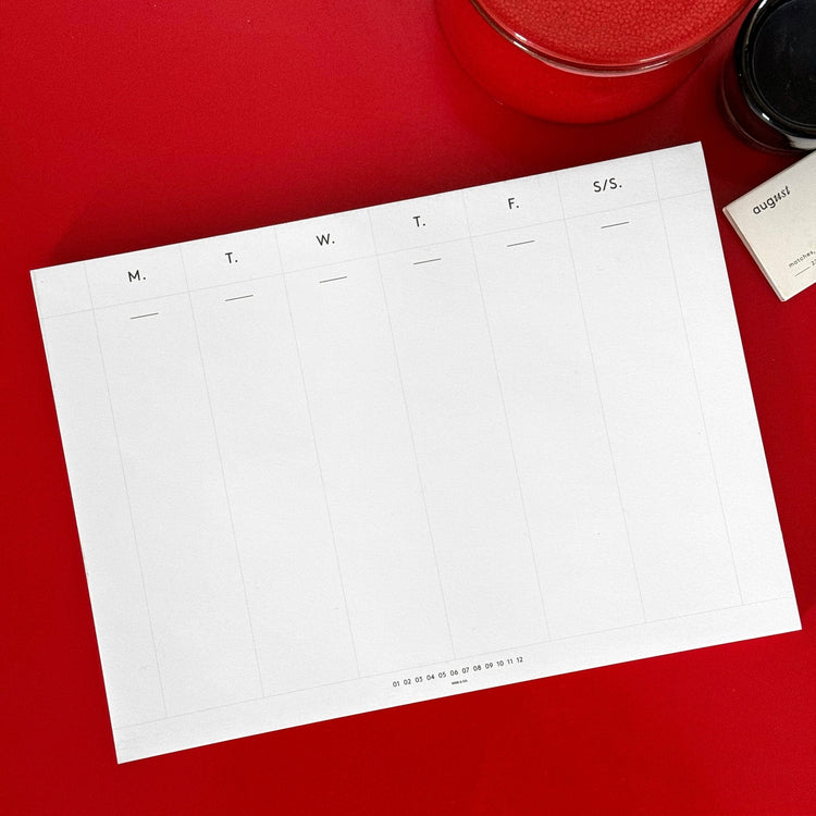 Edged Weekly Desk Planner