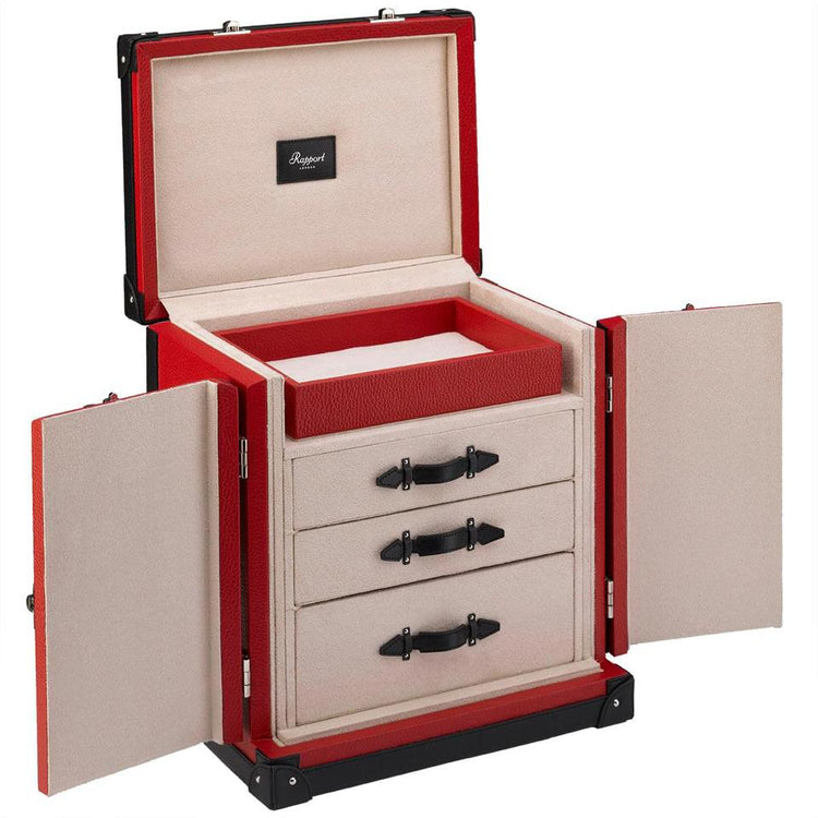 Deluxe Jewelry Trunk in Red