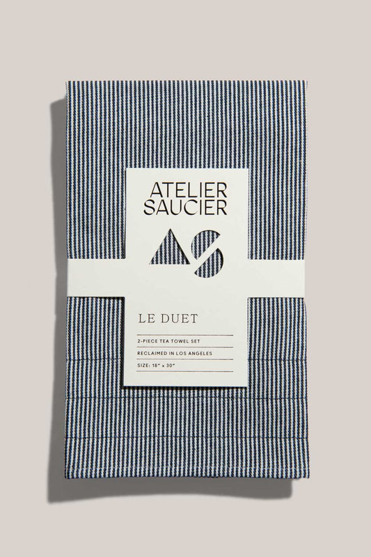 Hickory Stripe Tea Towel, Set of Two