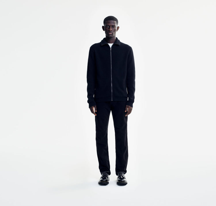 Felix Men’s Zip-Up Sweater in Black