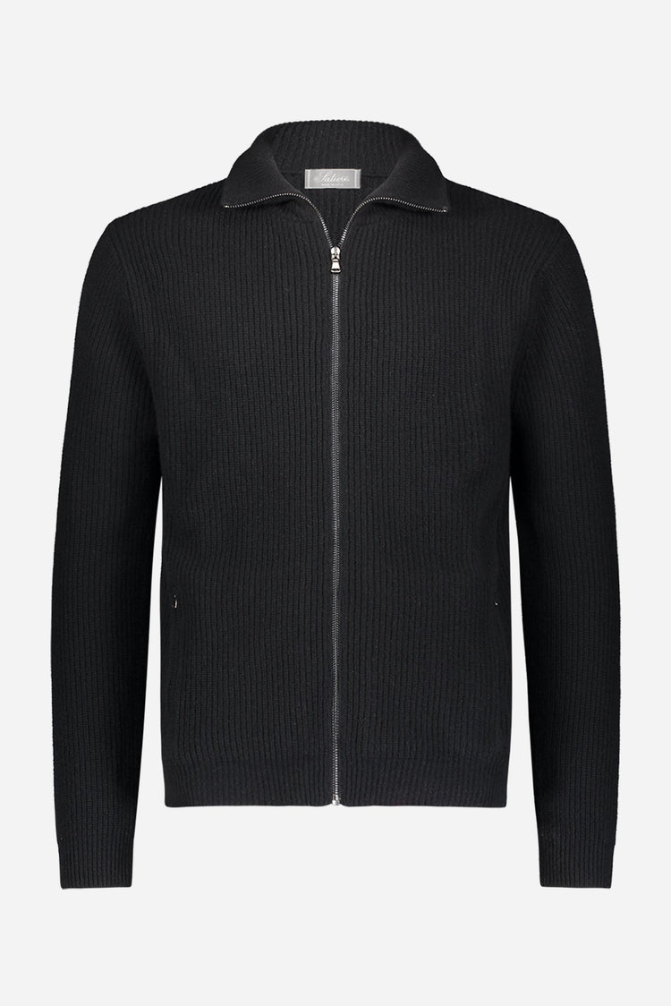 Felix Men’s Zip-Up Sweater in Black