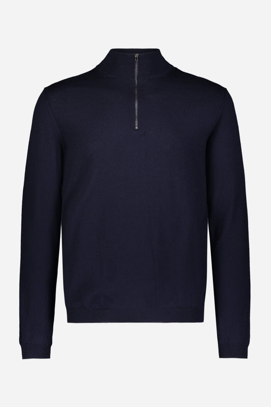 Cecil Men’s Quarter Zip-Up Sweater in Navy