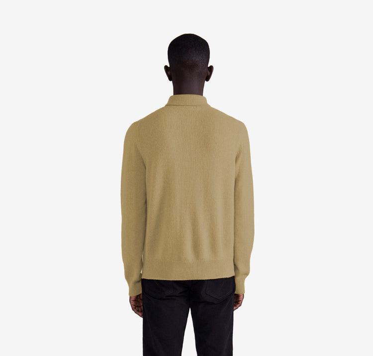 Harry Men’s Cashmere Polo in Camel