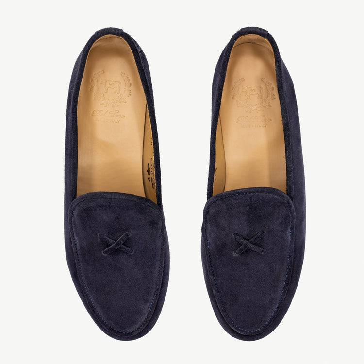 Women’s Suede Milano Loafers in Navy