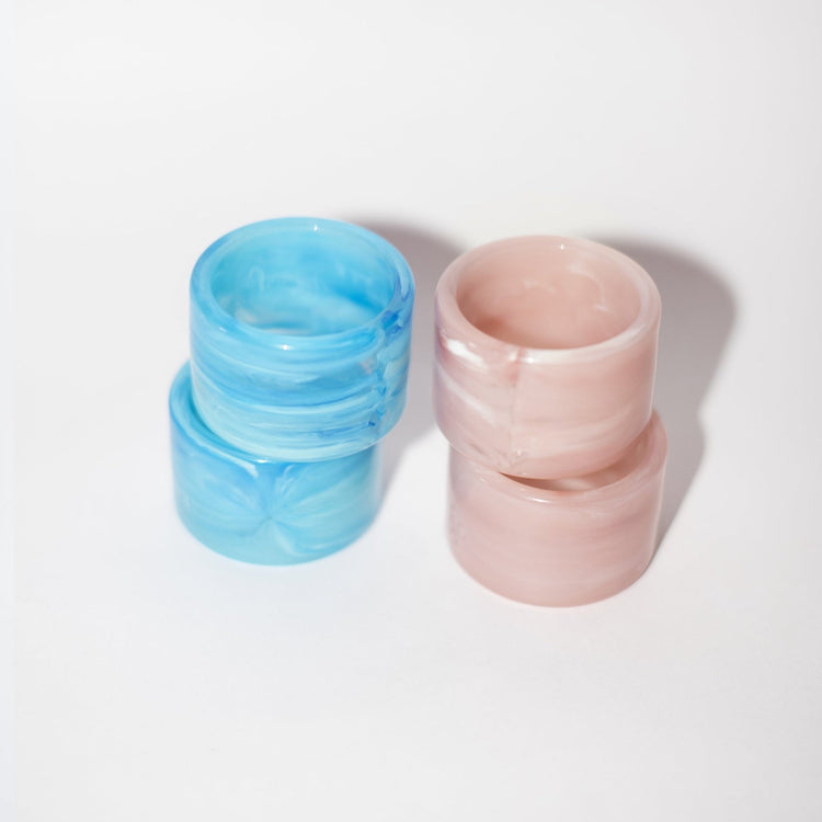 Napkin Ring Set in Cotton Candy Multi