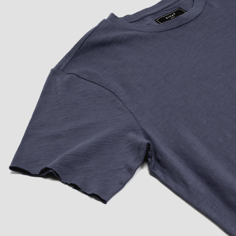 Pocket Cotton Tee in French Blue