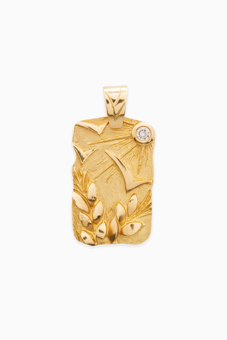 Gold Plaquette Pendant