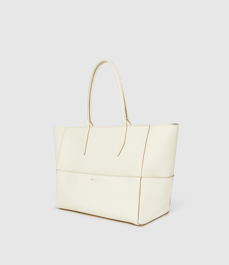 Small Incognito Cabas Bag in White Sand