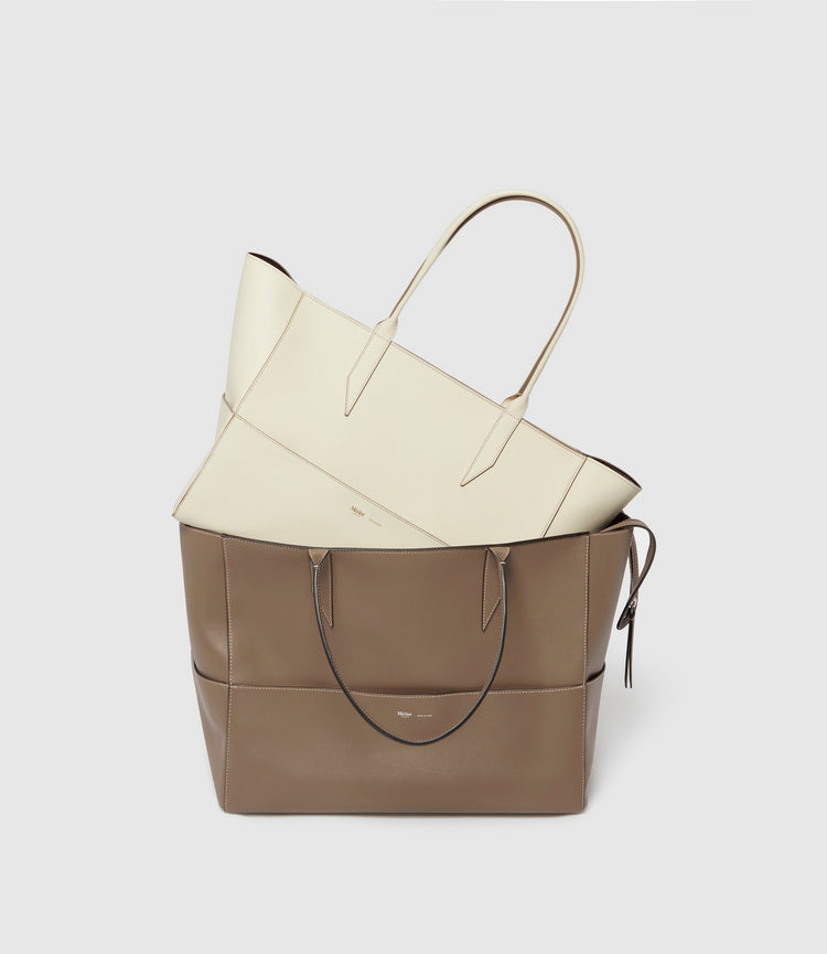 Small Incognito Cabas Bag in White Sand