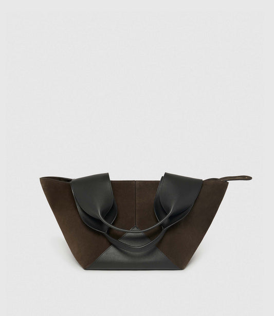 Market Bag in Chocolate and Black