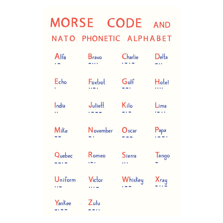 Morse Code Art Print