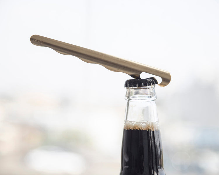 Ripple Bottle Opener in Brass