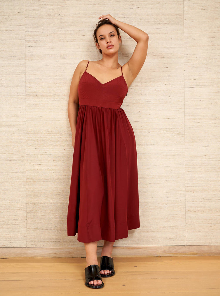 Tracy Dress in Burgundy