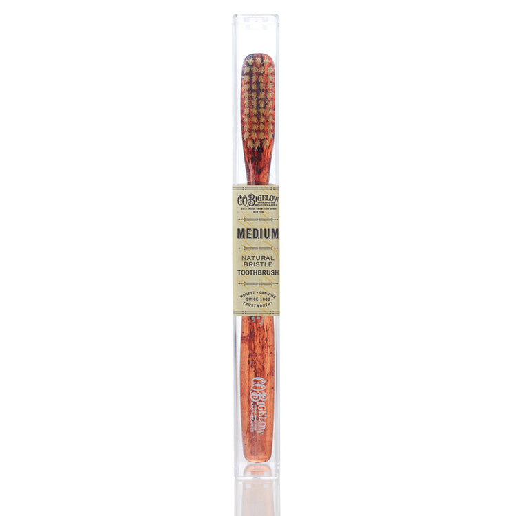 Natural Bristle Toothbrush in Tortoise