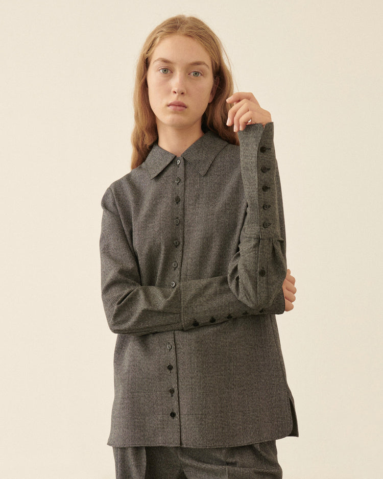The Women’s Livia Shirt in Grey Wool