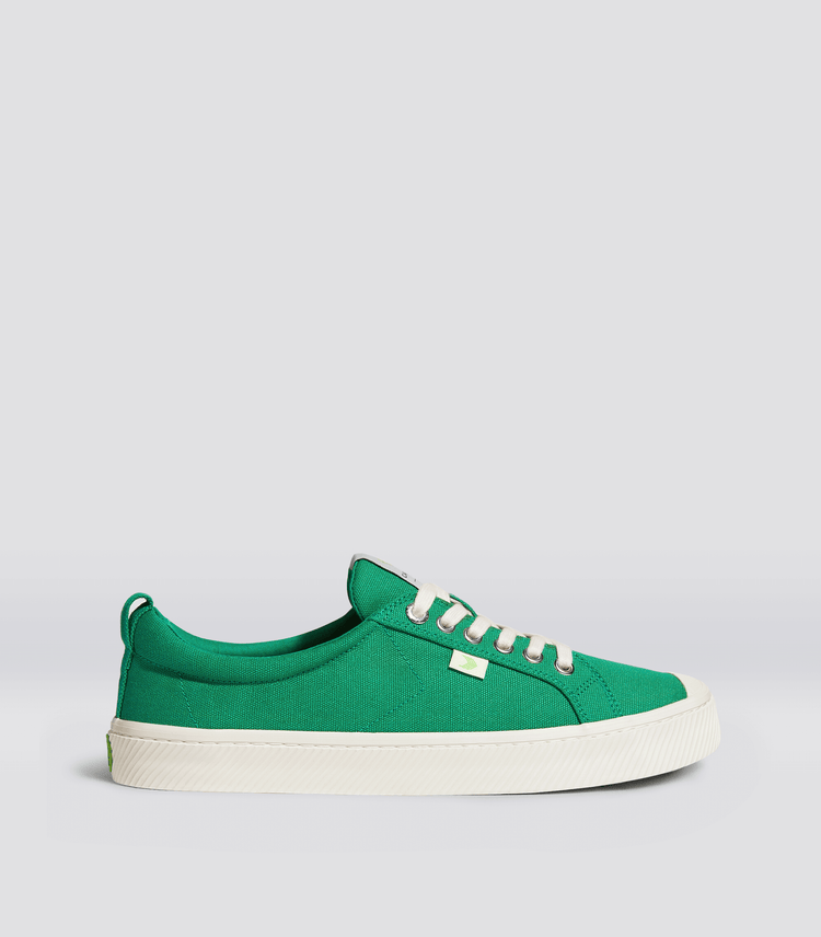 Women’s Oca Low-Top Green Canvas Sneaker